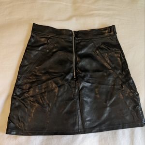 Faux leather skirt